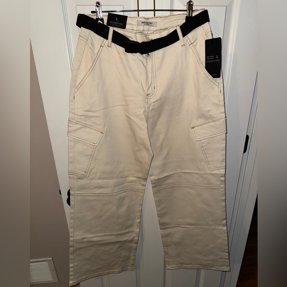 American Bazi NWT Wide Leg Cargo Jeans